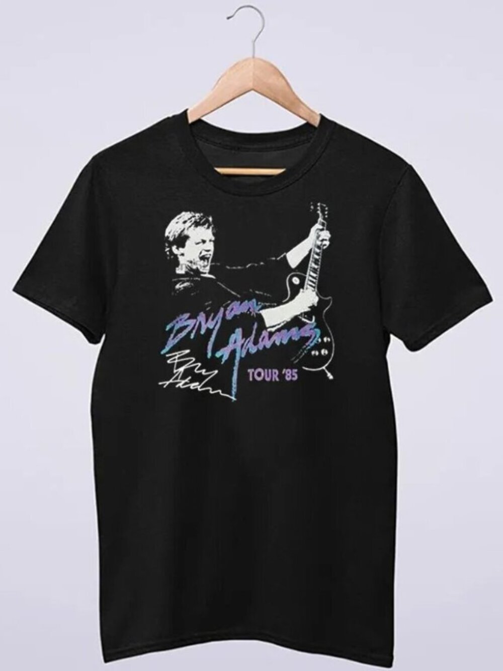 Bryan Adams T-Shirt Vintage 85 Tour Music Fan Graphic Rock Concert Tee